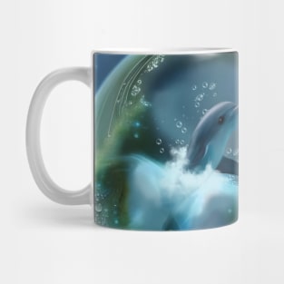 Cute Dolphin in a Bubble the Hearts of the Ocean Mug
